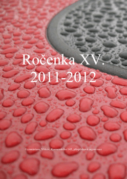 Ročenka XV-2011-2012 - Základní škola a gymnázium Vítkov