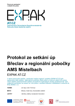 Protokol ze setkání úp Břeclav a regionální pobočky AMS Mistelbach