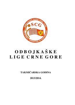 Knjiga OSCG 2013-2014 - Odbojkaški Savez Crne Gore