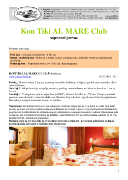 Kon Tiki AL MARE Club sopstveni prevoz