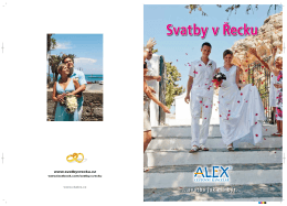 Svatby v Řecku - katalog CK Alex
