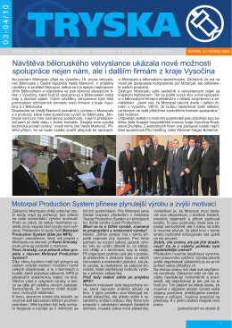 Návštěva běloruského velvyslance ukázala nové možnosti