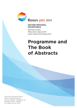 Programme and The Book of Abstracts