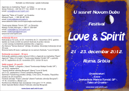 Flajer festivala Love&Spirit PREUZMITE