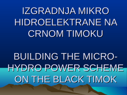 hydro power scheme on the black timok