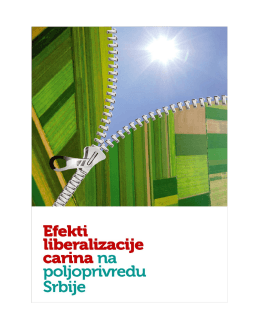 Efekti liberalizacije na poljoprivredu Srbije (pdf)