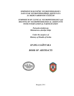 Knjiga - Udruženje za kliničku neurofiziologiju Srbije