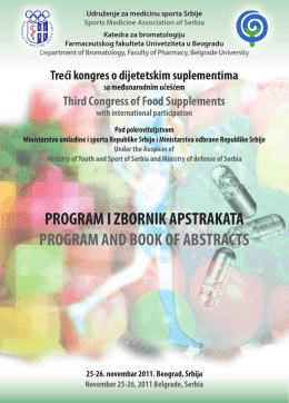 program i zbornik apstrakata program and book of abstracts