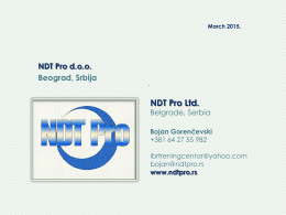Prezentacija NDT Pro d.o.o.
