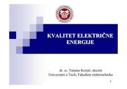 kvalitet električne energije - Fakultet elektrotehnike