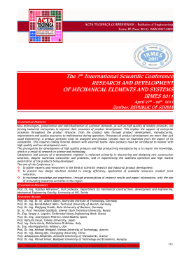 The 7th International Scientific Conference RESEARCH AND