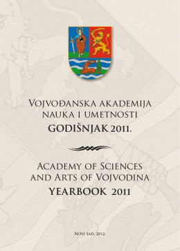 Vojvođanska akademija nauka i umetnosti GODIŠNJAK 2011