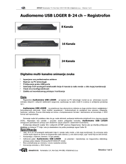 Audiomemo USB LOGER 8-24 ch – Registrofon