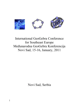 GCSE2011 Conference Proceedings - GeoGebra Institute of Novi Sad