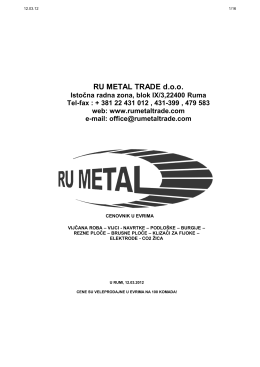 cenovnik ru metal trade