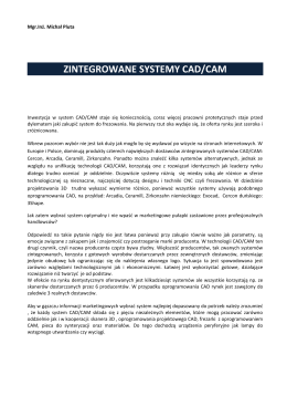 ZINTEGROWANE SYSTEMY CAD/CAM