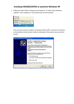 Instalacja MUSB2232FKA w systemie Windows XP