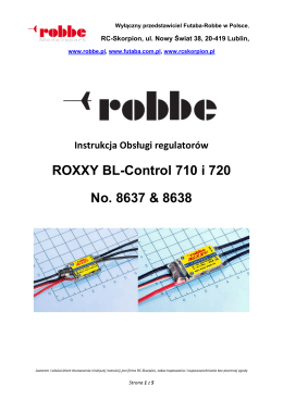 ROXXY BL-Control 710 i 720 No. 8637 & 8638