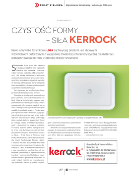 Czystość formy – siła Kerrock