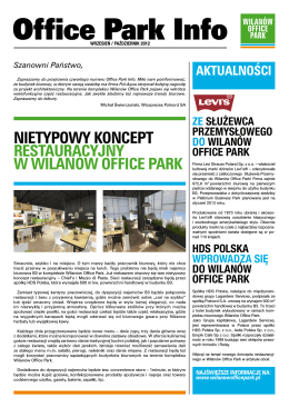 Przeczytaj Office Park Info Wrze / Paź 2012