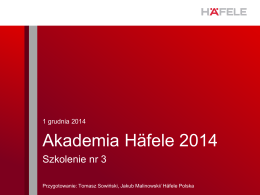 Akademia Häfele 2014 - STRONA GŁÓWNA