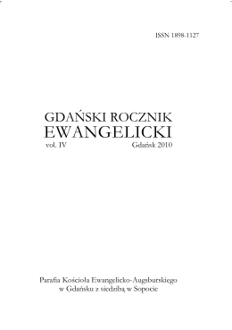 Rocznik 2010 - Gdański Rocznik Ewangelicki