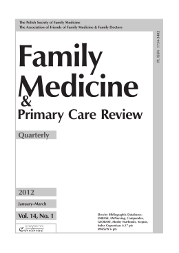 Contents - Family Medicine & Primary Care Review