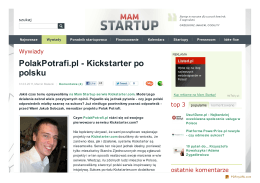 PolakPotrafi.pl - Kickstarter po polsku