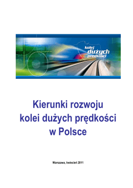 Kierunki rozwoju kolei dużych prędkości w Polsce