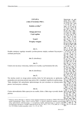Ustawa z dnia 23 kwietnia 1964 r. Kodeks cywilny