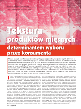 Tekstura produktów mięsnych