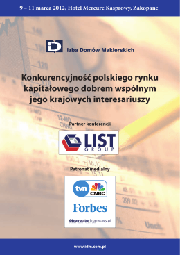 Konkurencyjność polskiego rynku kapitałowego dobrem wspólnym