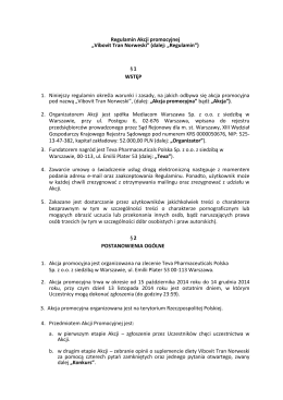 Regulamin Akcji promocyjnej „Vibovit Tran Norweski” (dalej