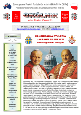 Kanonizacja Stulecia - Jan Paweł II i Jan XXIII ogłoszeni
