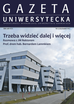 Nr 6 (126) Grudzień 2011 - Gazeta Uniwersytetu Gdańskiego