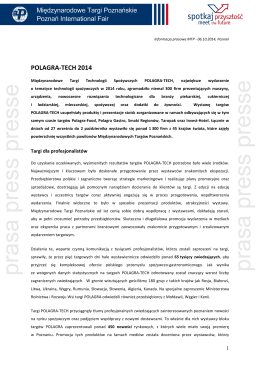 Podsumowanie edycji 2014 - POLAGRA-Tech