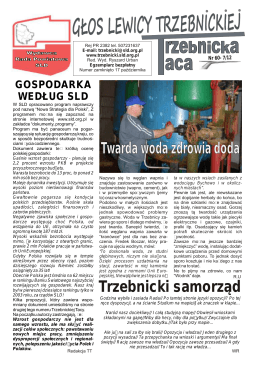 Najnowszy numer gazety Głos Lewicy Trzebnickiej