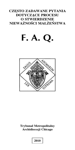 FAQ - Archdiocese of Chicago