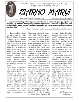 Gazetka 1 z 2014.pdf - Parafia Sędziszów Małopolski kościół w