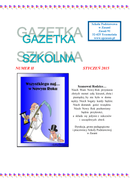 gazetka nr 2 - Szkoła Podstawowa w Zasani