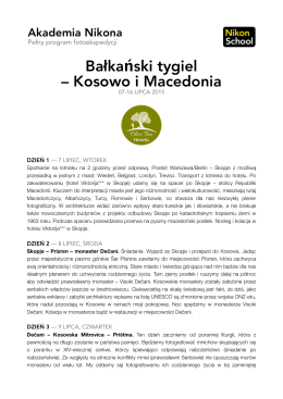 Bałkański tygiel – Kosowo i Macedonia