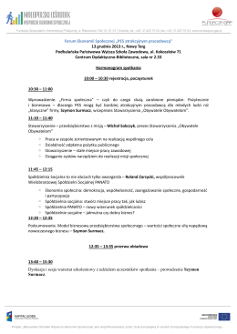 Forum Ekonomii Społecznej Nowy Targ 13.12.2013 r.