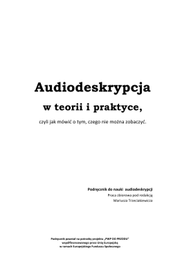 Podręcznik do audiodeskrypcji