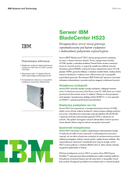 Serwer IBM BladeCenter HS23