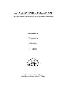 Acta 9(4)2010.indb - ACTA SCIENTIARUM POLONORUM