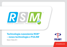 Technologia nawożenia RSM