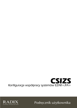 Konfiguracja współpracy systemóww EZAR+/FA+ z CSIZS