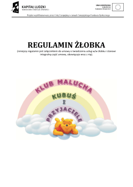 regulamin żłobka - Żłobek Kubuś i Przyjaciele Kraków