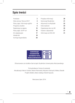 Poradnik Pierwszoroczniaka WGiSR UW 2014 (wersja .pdf)