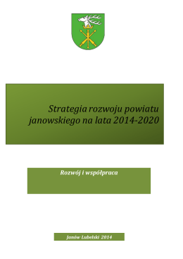 Strategia rozwoju powiatu janowskiego na lata